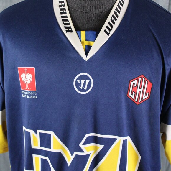 Retro Hockey Shirt - HV71 Soccer Style Jersey by Warrior - Men's 3XL - Picture 2 of 13